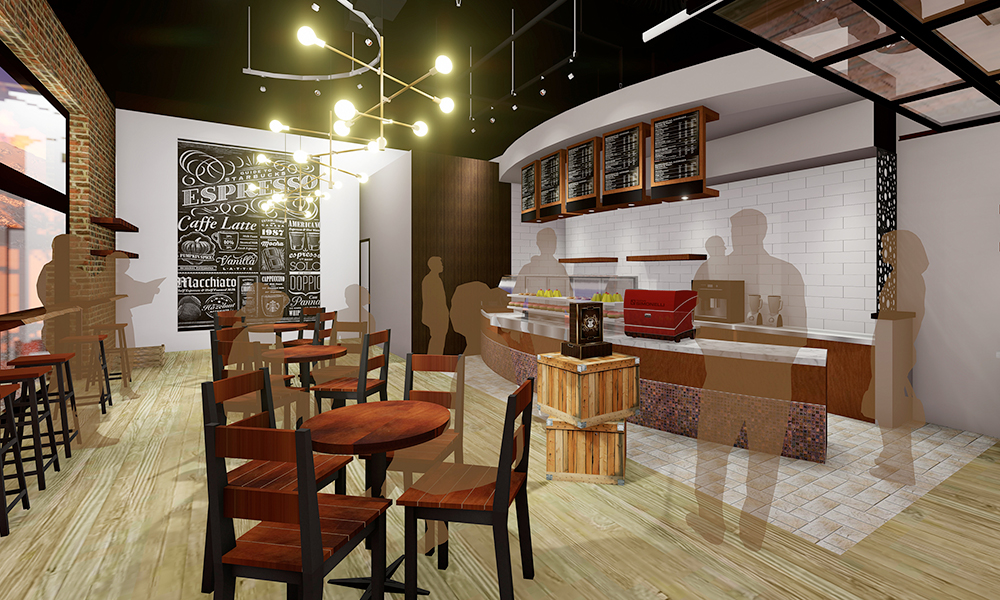 Coffee Shop Rendering